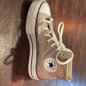 Converse Woman’s High-Top Sneakers Platform - Beige
